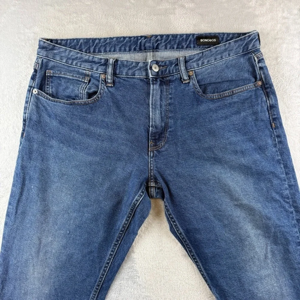 Bonobos Jeans Mens 36x30 Blue Slim Tapered Fit Dark Wash Stretch Denim